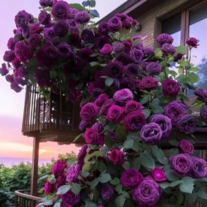 Роза Плетистая Плум Пэшн купить по цене от 610р. в интернет-магазине «Посадика» с доставкой почтой в в Коврове и по всей России – [изображение №1].